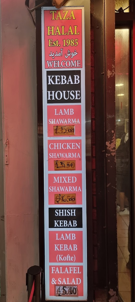 Taza Takeaway Kebab House Menu - Image 4